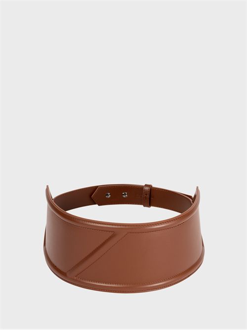 Leather belt NORA PONCHER | LOGOBELTCIOCCOLATO